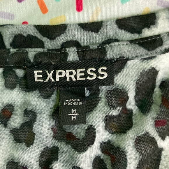 *SOLD* Express Leopard Burnout Top - Picture 3 of 5